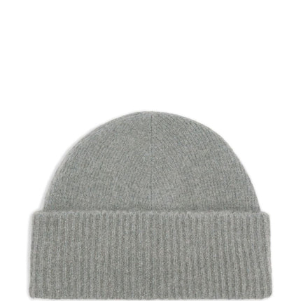 Ami Paris Grey Alpaca Striped Ami De Coeur Beanie