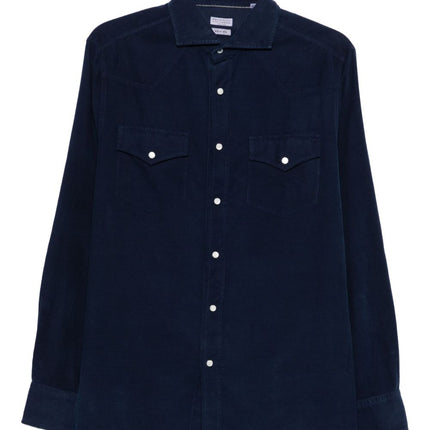 Brunello Cucinelli Shirts Blue