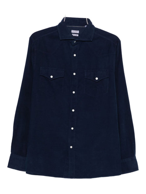 Brunello Cucinelli Shirts Blue