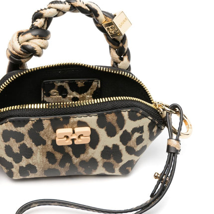 Ganni Leopard Nano Bou Bag