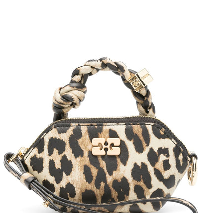 Ganni Leopard Nano Bou Bag