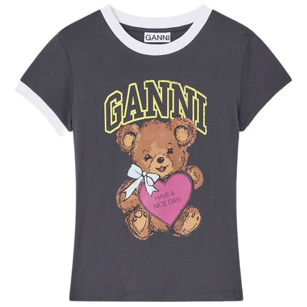 GANNI T-shirts and Polos Grey