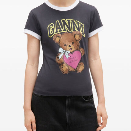 GANNI T-shirts and Polos Grey