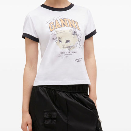 GANNI T-shirts and Polos White