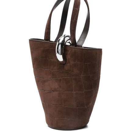 JACQUEMUS  Crocodile-Effect Ring-Detail Tote Bag