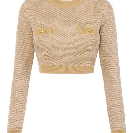 Elisabetta Franchi Sweaters Beige