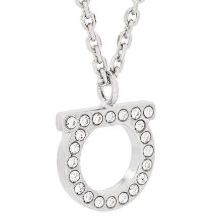 Ferragamo Gancini necklace with crystals