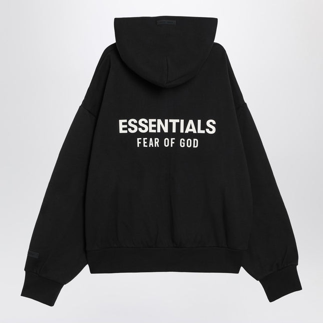 Fear of God Essentials Black fleece cotton sweatshirt with logo