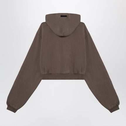Fear of God Essentials Military green cropped sweatshirt with logo