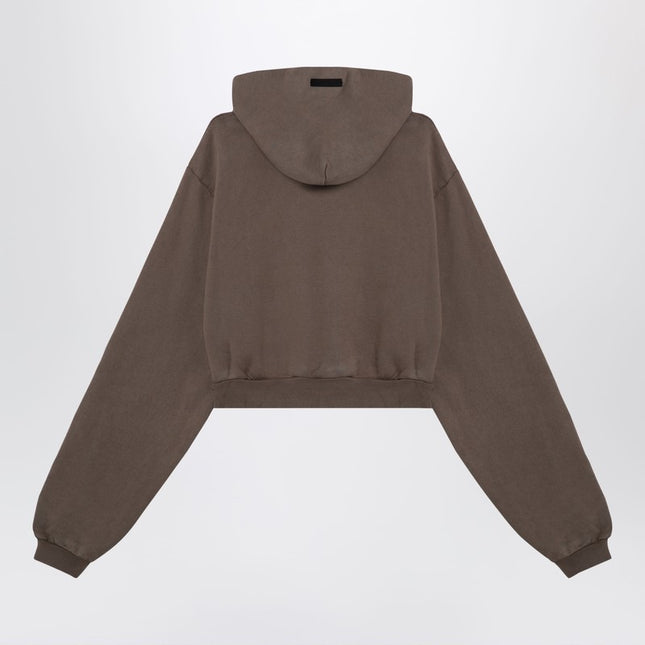 Fear of God Essentials Military green cropped sweatshirt with logo
