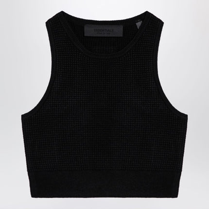 Fear of God Essentials Sporty black honeycomb tank top