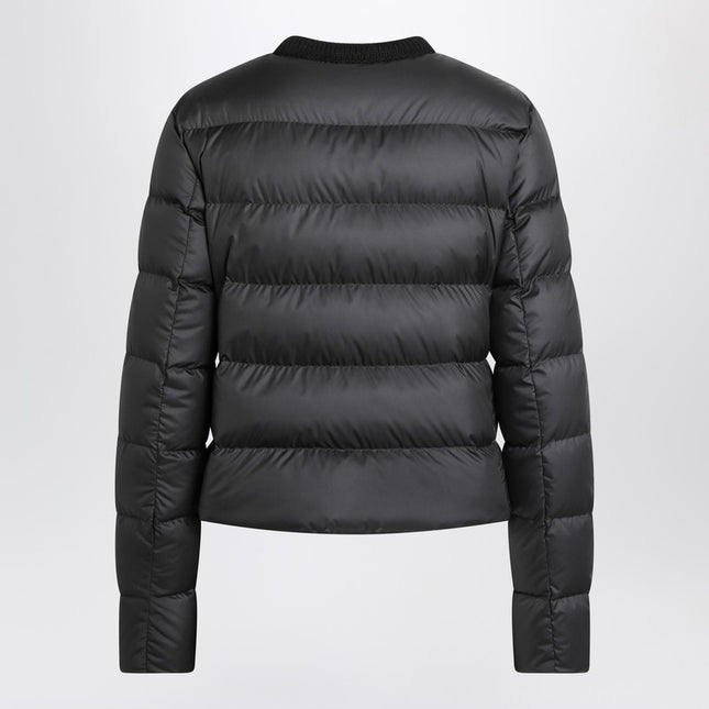 Moncler Black short zip-up puffer jacket