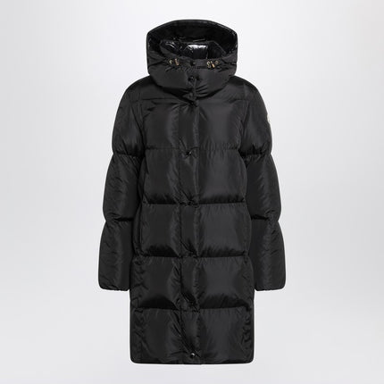 Moncler Litte long black quilted jacket
