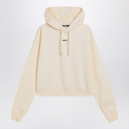 JACQUEMUS Light beige Gros Grain hooded sweatshirt
