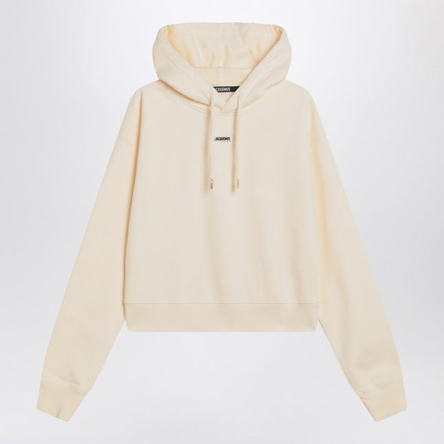 JACQUEMUS Light beige Gros Grain hooded sweatshirt