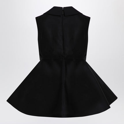 JACQUEMUS Black wool and silk Spalla Top