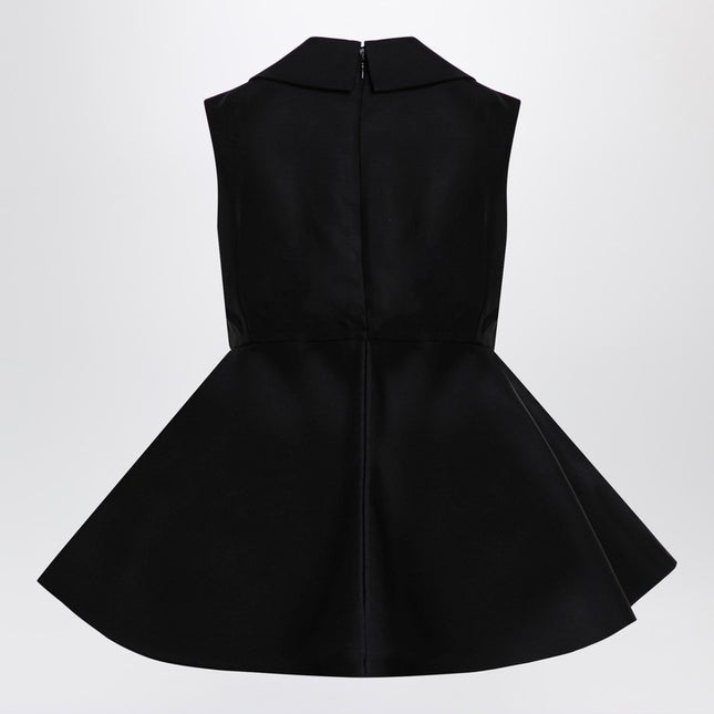JACQUEMUS Black wool and silk Spalla Top