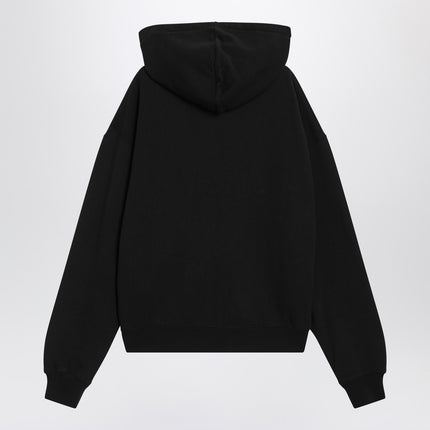 JACQUEMUS Black cotton zip-up hoodie