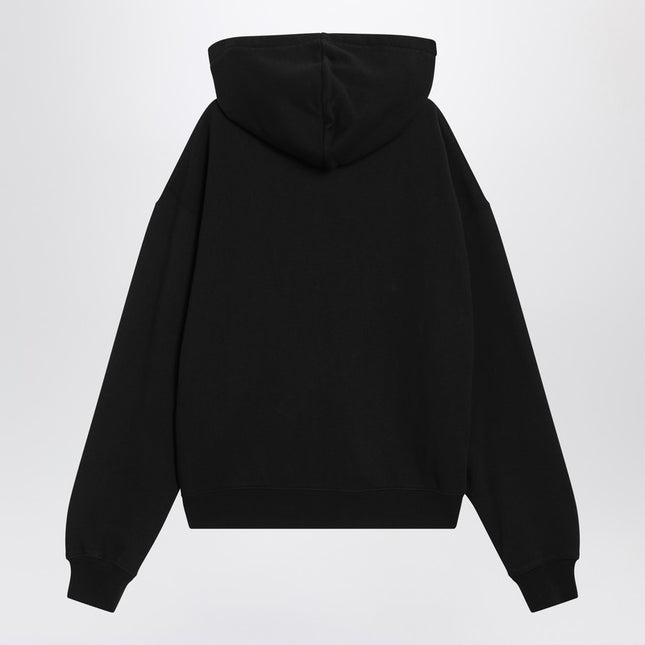JACQUEMUS Black cotton zip-up hoodie