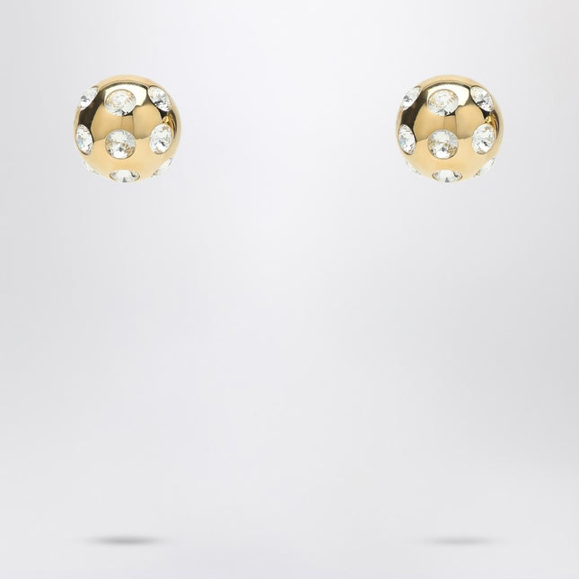 JACQUEMUS Square Round Earrings with rhinestones