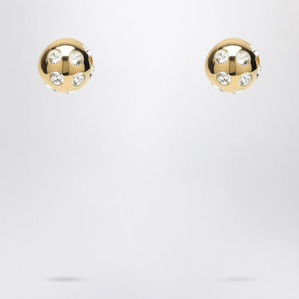 JACQUEMUS Square Round Earrings with rhinestones