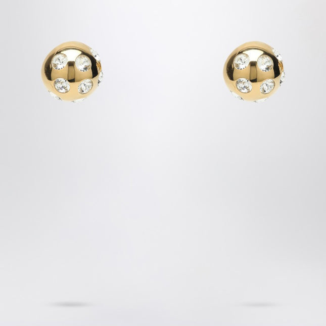 JACQUEMUS Square Round Earrings with rhinestones