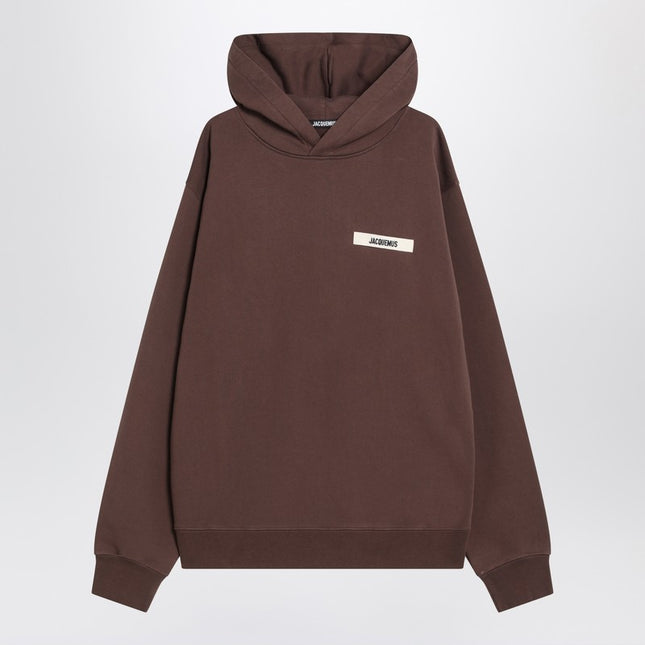 JACQUEMUS Brown cotton hoodie