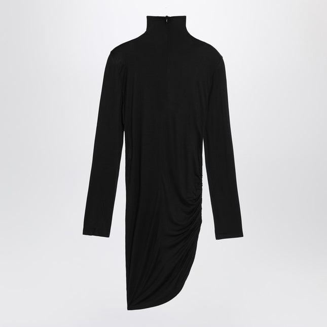 JACQUEMUS Black draped  Spallina dress