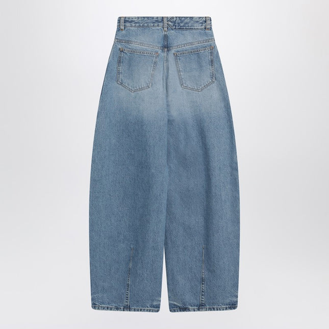 JACQUEMUS Blue Ovalo jeans with curved cut