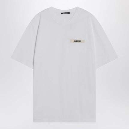 JACQUEMUS White cotton crew neck T-shirt