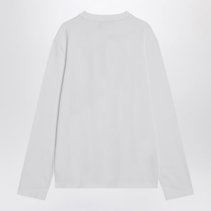 JACQUEMUS White long-sleeved cotton T-shirt