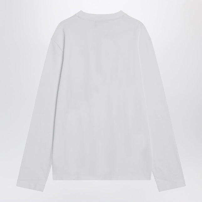 JACQUEMUS White long-sleeved cotton T-shirt