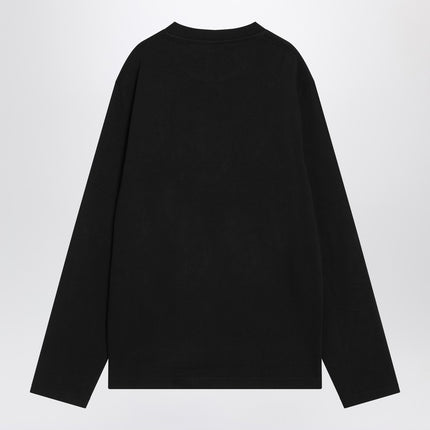 JACQUEMUS Black long-sleeved cotton T-shirt