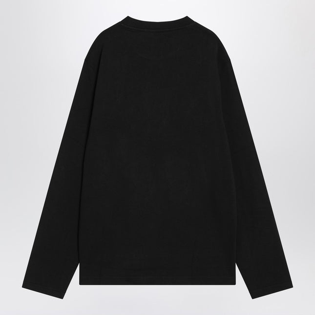 JACQUEMUS Black long-sleeved cotton T-shirt