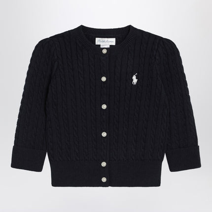 Polo Ralph Lauren Navy blue cable knit cotton cardigan