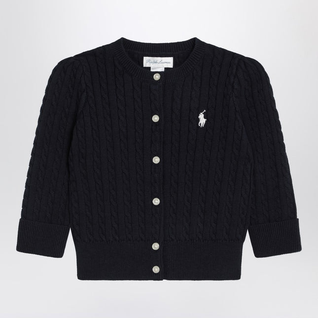 Polo Ralph Lauren Navy blue cable knit cotton cardigan