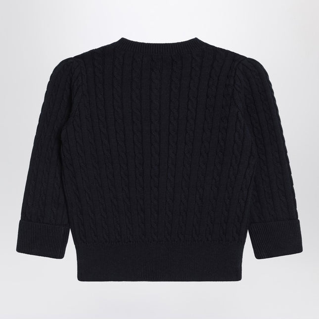 Polo Ralph Lauren Navy blue cable knit cotton cardigan