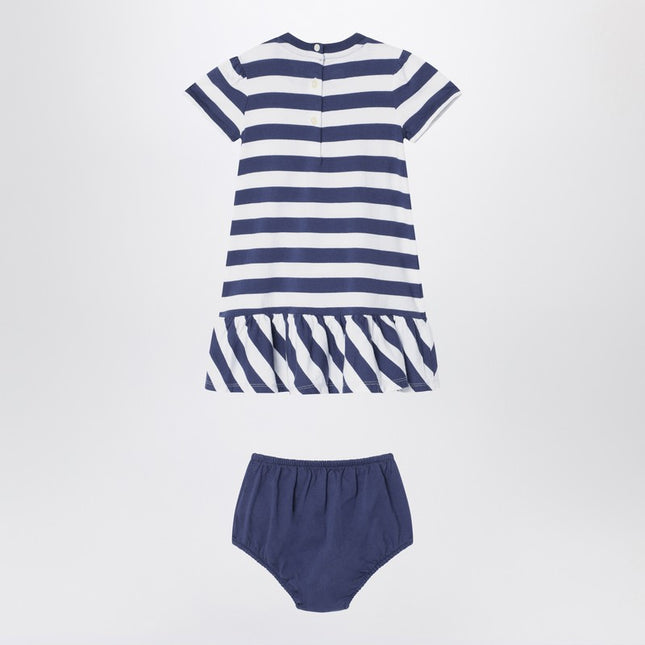 Polo Ralph Lauren Polo Bear striped set white/navy blue