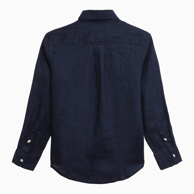 Polo Ralph Lauren Navy blue linen button-down shirt