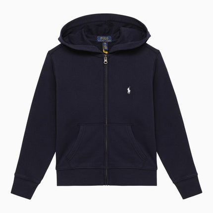 Polo Ralph Lauren Navy blue cotton zip sweatshirt