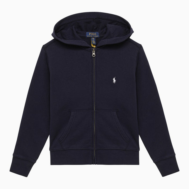 Polo Ralph Lauren Navy blue cotton zip sweatshirt