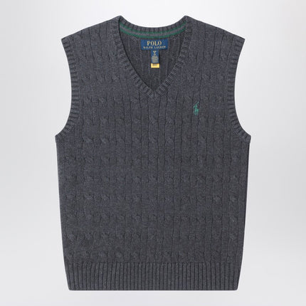 Polo Ralph Lauren Grey cable-knit cotton vest