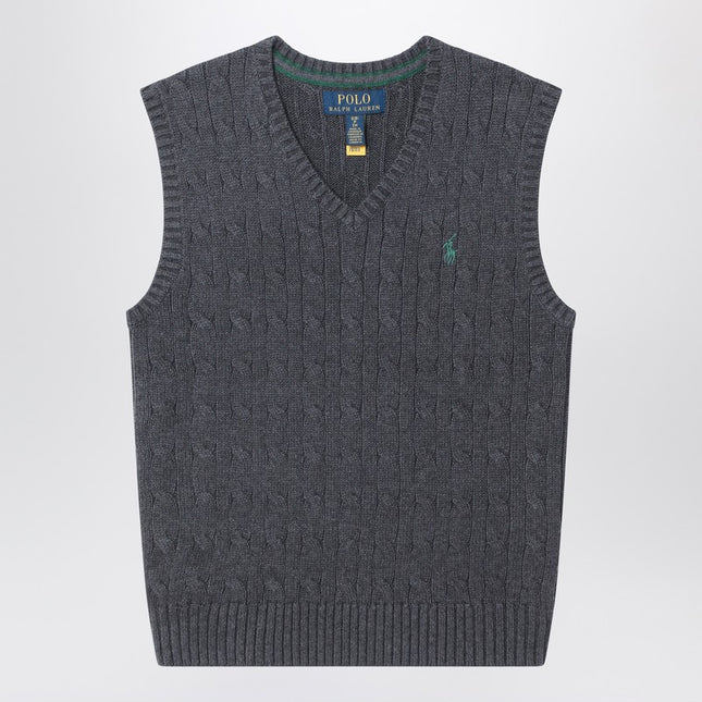 Polo Ralph Lauren Grey cable-knit cotton vest
