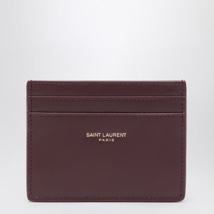 Saint Laurent Hot Wine leather credit card holder