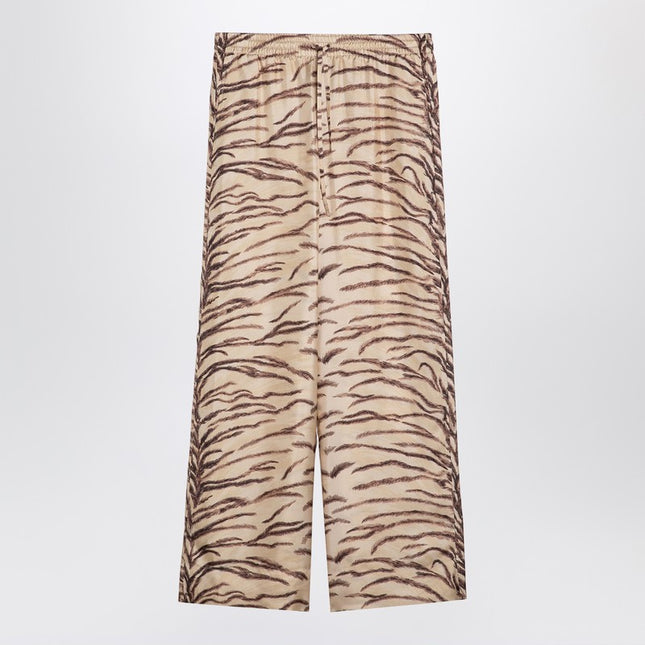 Stella McCartney Silk pants with tiger print
