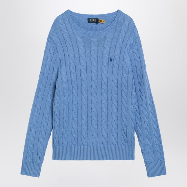Polo Ralph Lauren Light blue cotton cable-knit jumper