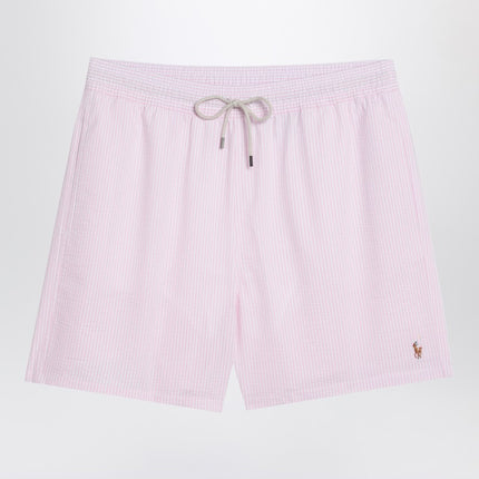 Polo Ralph Lauren White/pink striped swim trunks