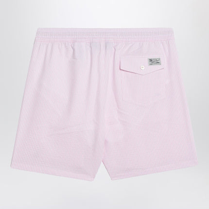 Polo Ralph Lauren White/pink striped swim trunks
