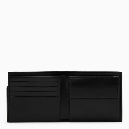 Saint Laurent Black grained leather East/West wallet with coin purse
