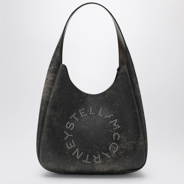 Stella McCartney Large Hobo bag with aged effect and logo
